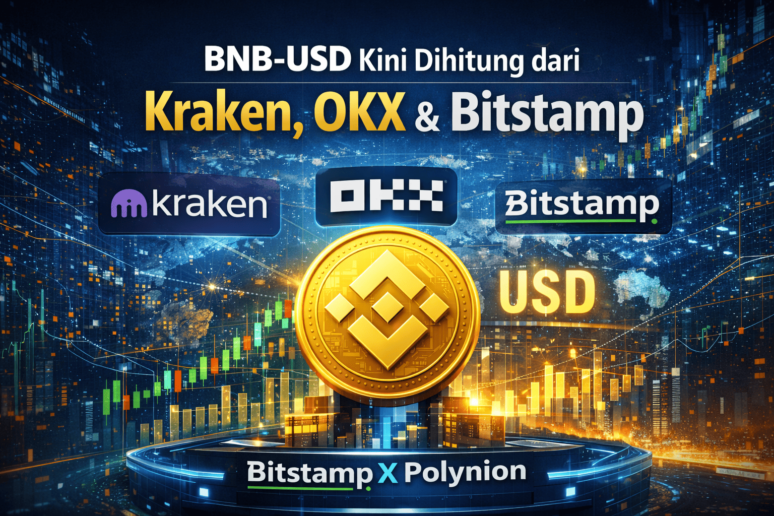 BNB USD Kraken OKX Kini Dihitung Kraken, OKX, Bitstamp